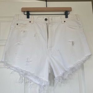 Levi’s 550 Orange Tab Cutoff Shorts White W36